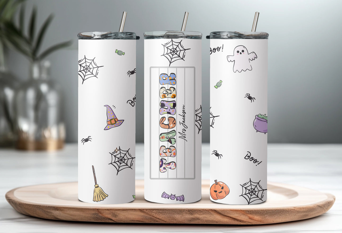 Personalized Teacher Halloween Tumbler