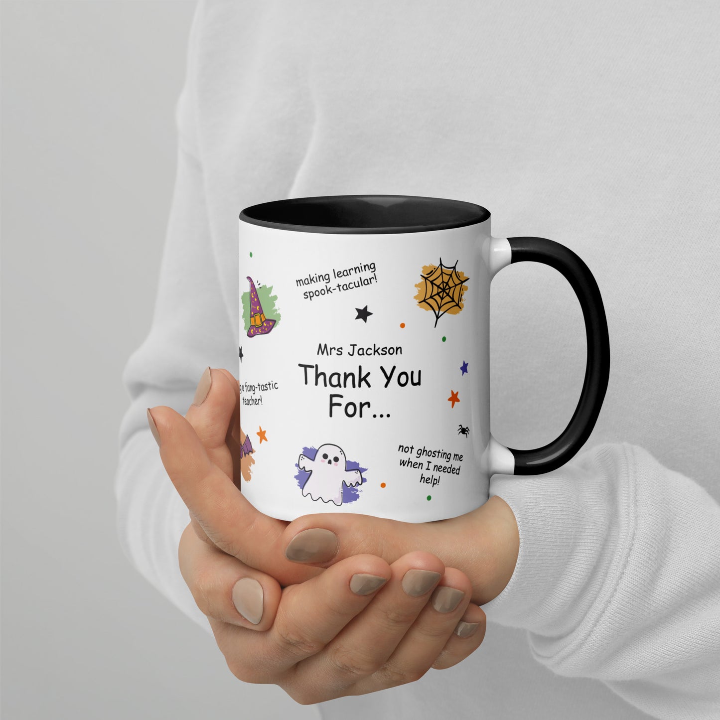 Personalized Halloween Teacher Mug - Two Tone