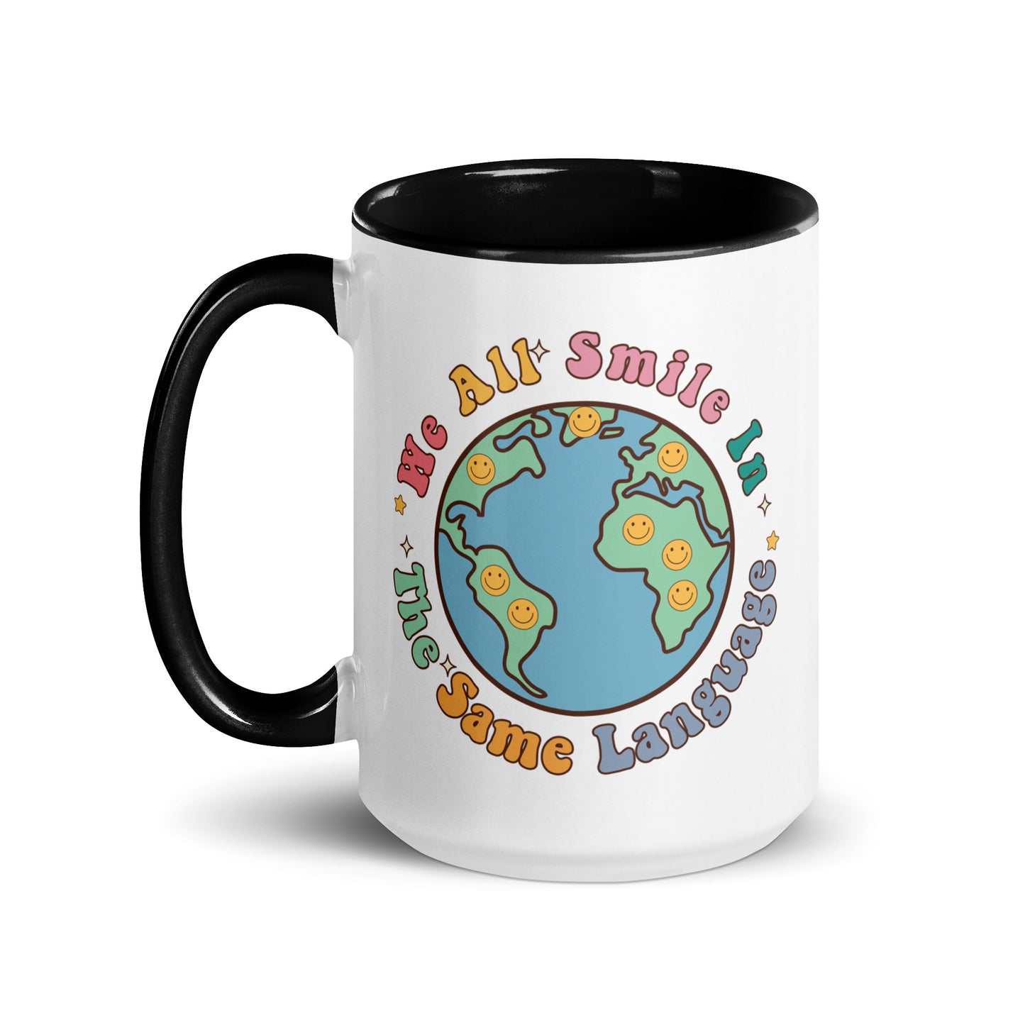 We All Smile In The Same Language Mug - Two Tone