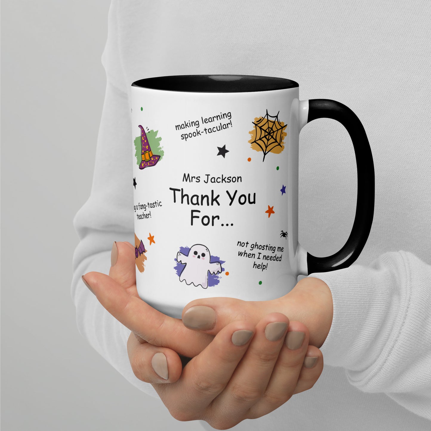 Personalized Halloween Teacher Mug - Two Tone