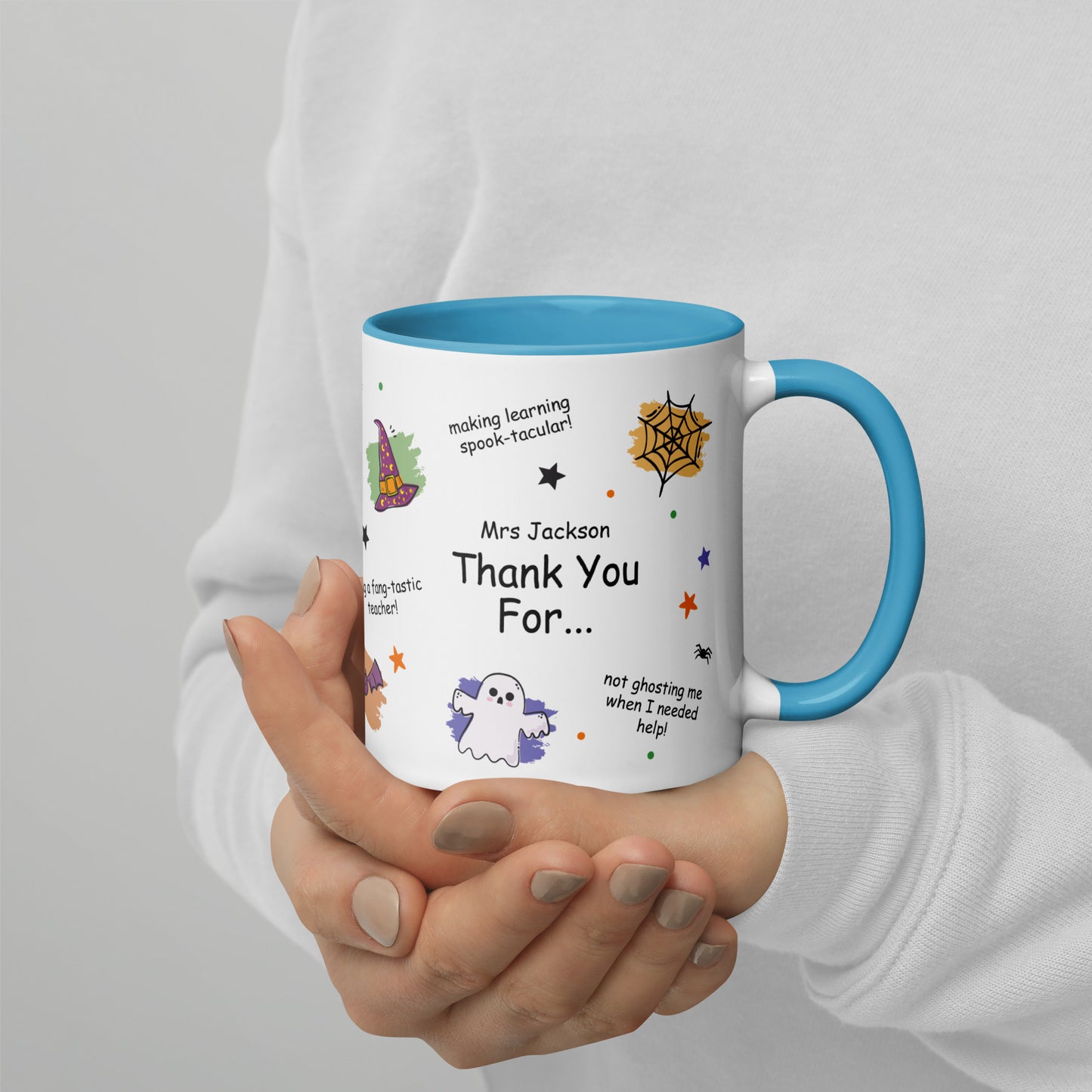 Personalized Halloween Teacher Mug - Two Tone