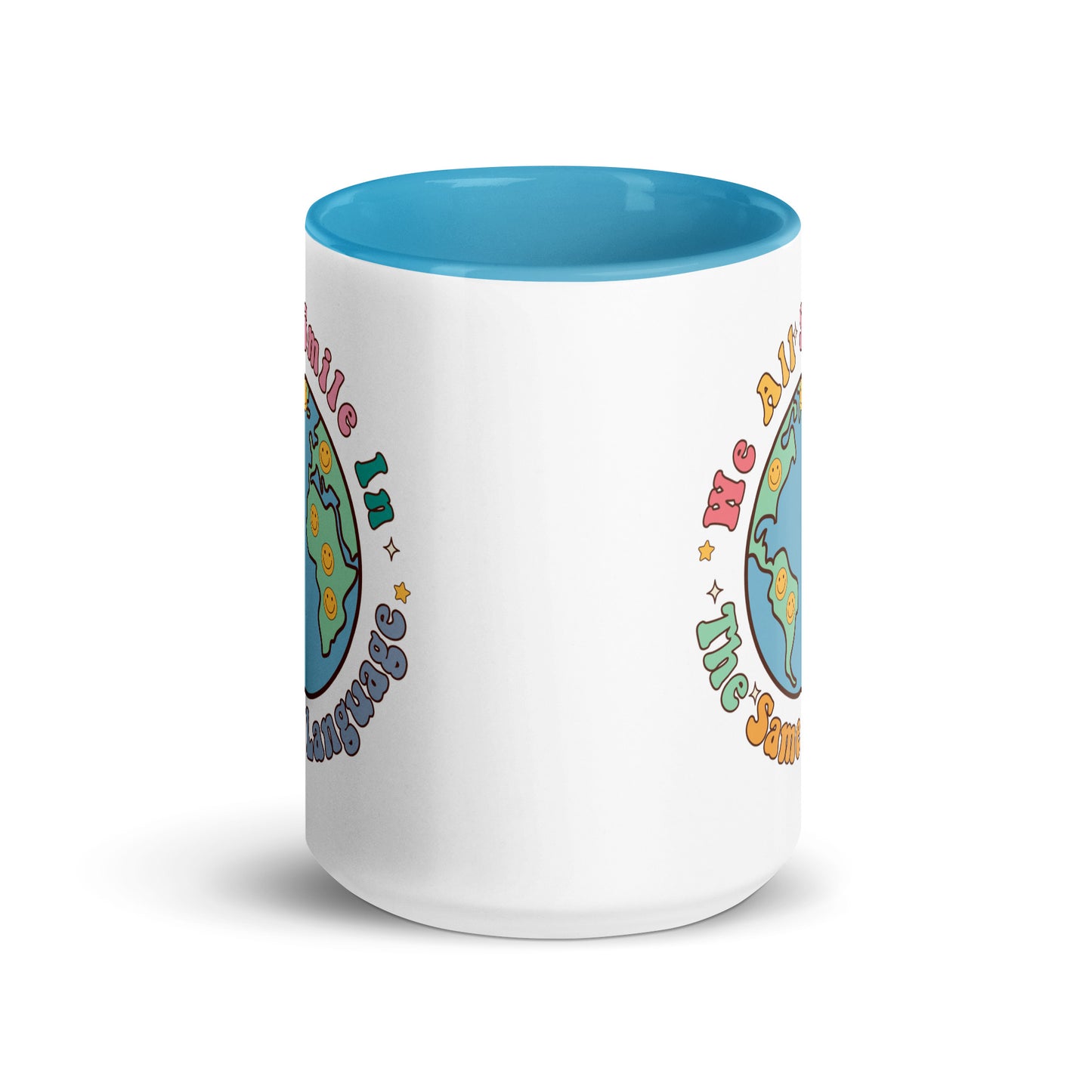 We All Smile In The Same Language Mug - Two Tone