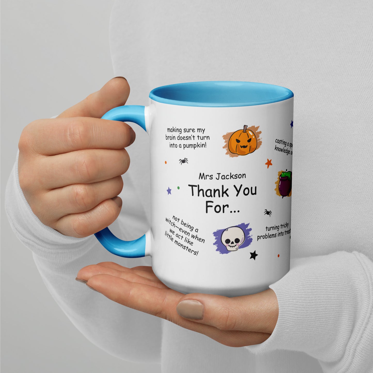 Personalized Halloween Teacher Mug - Two Tone