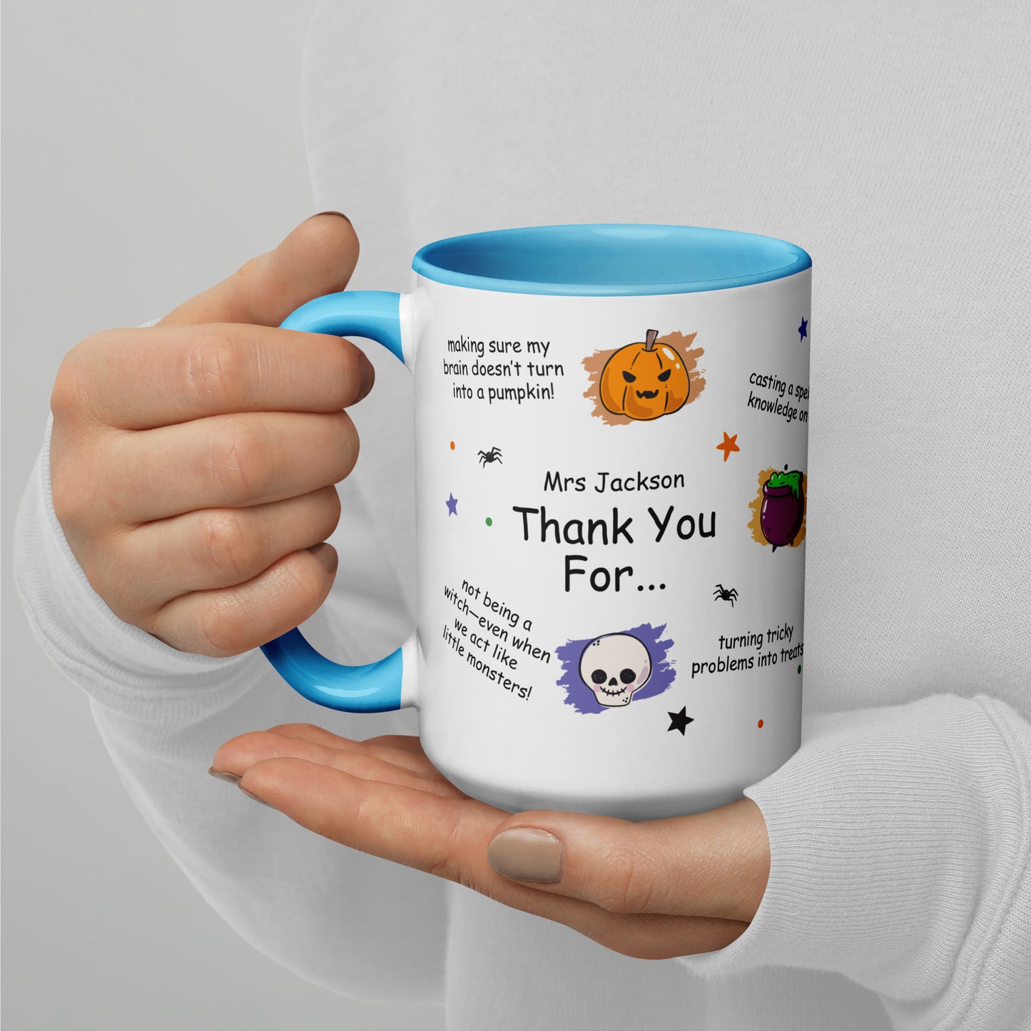 Personalized Halloween Teacher Mug - Two Tone