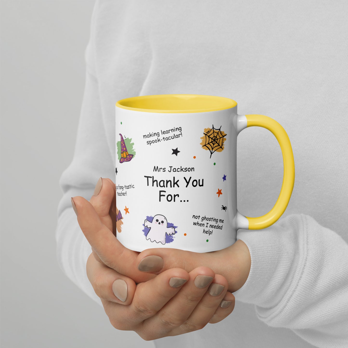 Personalized Halloween Teacher Mug - Two Tone